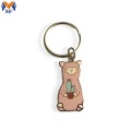 High quality metal black cat animal keychain