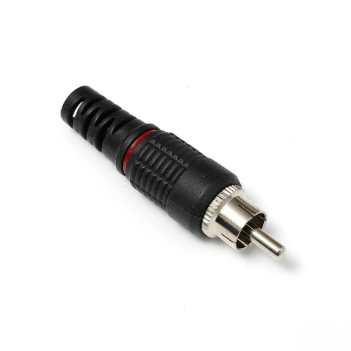 RCA Male Solderless Connector with Boot