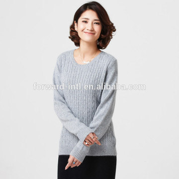 Mature Beautiful Lady Cashmere Knitted Pullover
