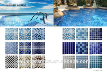 Blue mosaic tile chip swimming poor ceramic tiles