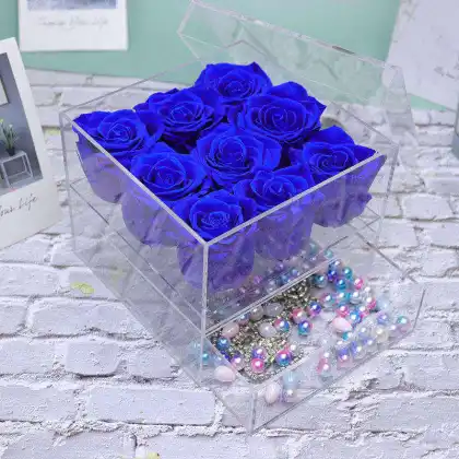 Forever High Class Mothers Day Gifts: Custom Stabilized Preserved Roses Box