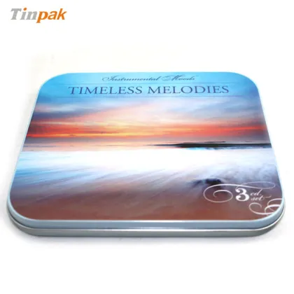 Canada recyclable printed dvd tin packaging box