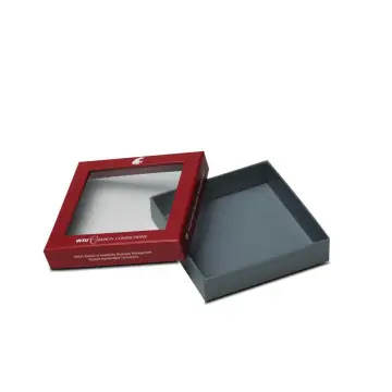 4x4 Chocolate Gift Box With Clear Window