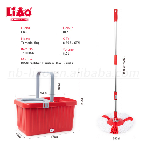 Sistema de esfregona e balde T130054 LiAo Tornado