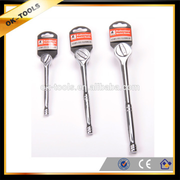 ratchet handle, 45T, curved handle with pear-type handle, 40cr+crmo material, PP+TRP handle, good quality ratchet handle