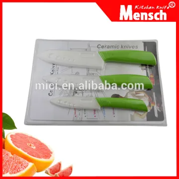 3pcs ceramic kitchen knife set for housewife