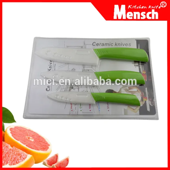 3pcs ceramic kitchen knife set for housewife