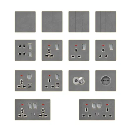 SKD Switches Electrical Plug Socket - 220V 12V 5 Pin Luxury Smart Switch CE Certified 3 Gang Sonoff