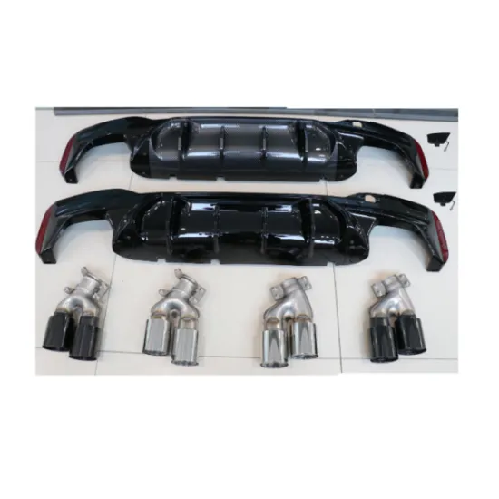 ABS Plastic Glossy Black Carbon Look M5 Competition Rear Diffuser for BMW 5series G30 G38 M-Tech