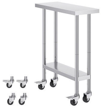 stainless steel dining tables with wheels for homes