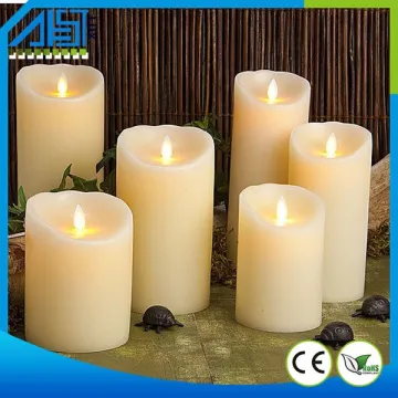2015 Wax LED Candle Pillar Moving Wick Wedding Use Wax LED Candle Pillar Candle Wholesale