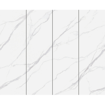Grey Glossy Porcelain Slab Sintered Stone Tile for Kitchen Wall (800x2600x9mm)