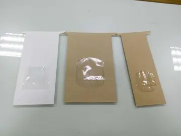 Paper Quad seal bag with tin tie/ valve