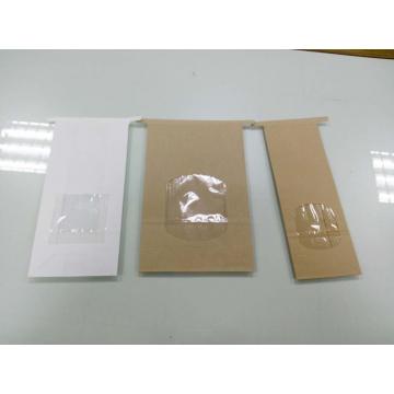 Paper Quad seal bag with tin tie/ valve