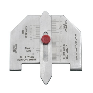 Roktools 자동 용접 크기 용접 게이지 (메트릭) - 용접 검사 도구