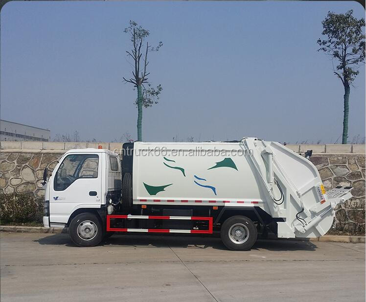 Japan Isuzu 6-7 Tons Self Compressing Garbage Compactor Truck 6cbm 7cbm ...