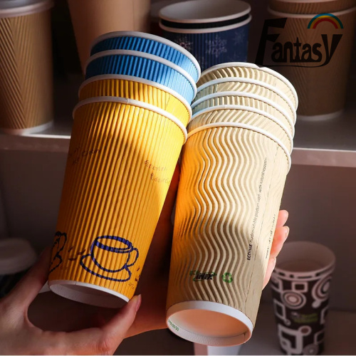 xícaras de papel de parede única para café