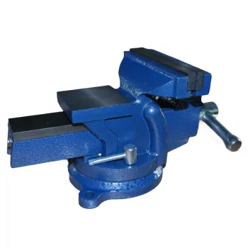 IMPA 613774: 4 Inch Multi-purpose Cast Iron Bench Vise with Swivel Base - Versatile Clamping Solution for Workshop and Garage