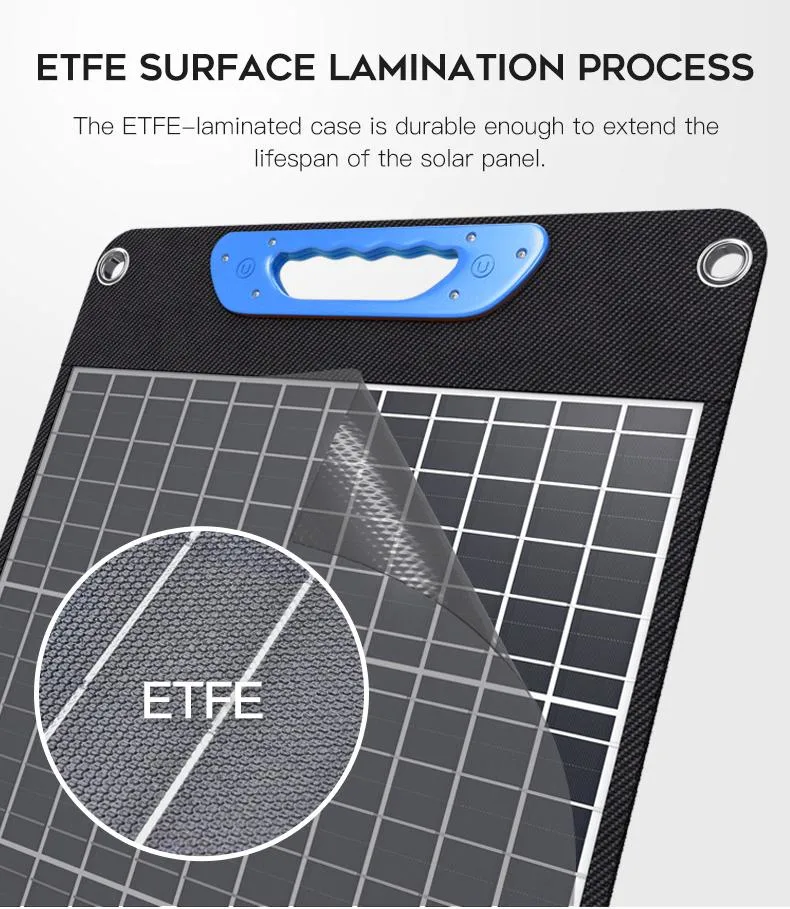 Whaylan Monocrystalline Etfe al aire libre Camping 100w Panel solar portátil plegable de 100W