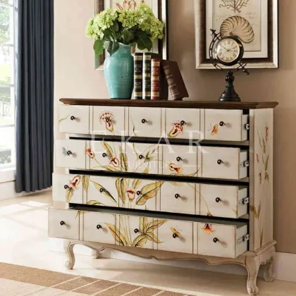 Vintage Home Furniture Bedroom Chest Jewelry Storage Cabinet Wooden Storage Cabinet