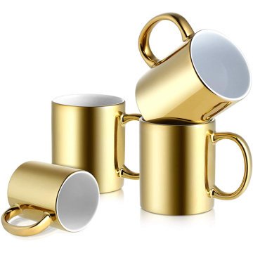 Custom Plating Gold Coffee Ceramic Mug - New Design Promotional Mug