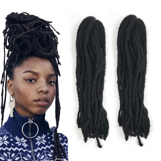 Sisterlocks Hair Extensions For Black Women Crochet Braids Brown Synthetic Braiding Hair Handmade Dreadlocks Hair Extensions