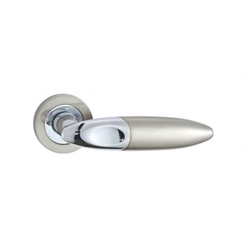 Nickel-plated furniture door lever handle made of aluminum