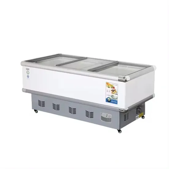 Energy Saving New Style Horizontal Direct Cooling Island Fridge for Supermarket Cooling Food with Size Customized