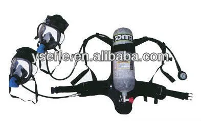 SCBA carbon fiber cylinder with 2 full face masks