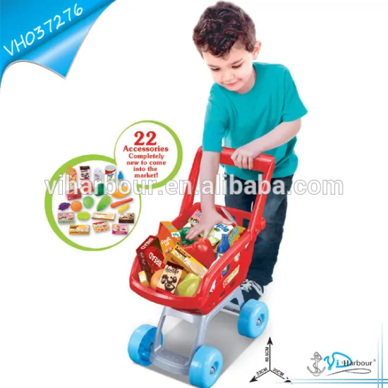 Children Pretend Play Toys Plastic Shopping Cart