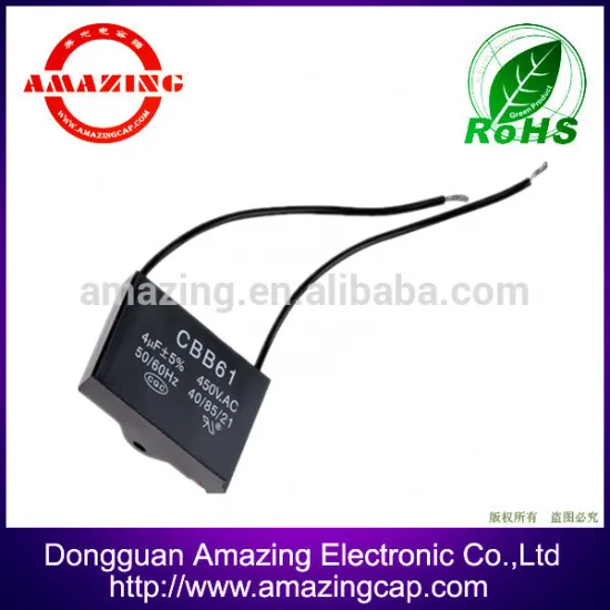 Running ceiling fan capacitor cbb61 with wires 7uf 450v