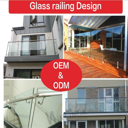 Staircase Handrail with Glass