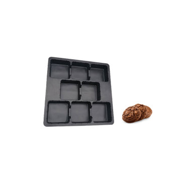 Pasadyang itim na PP paltos plastic insert tray