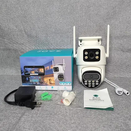 Icsee Dual Lens 6MP 3K Wireless PTZ CCTV Security Camera