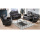 High Back Grey Remote Control Sectional Recliner Sofa