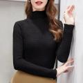 women's half turtleneck chiffon shirt autumn winter