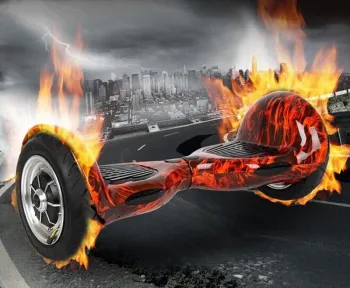 Koowheel 10" Red Flame Electric Scooter Two-Wheel Self Balancing Air Board Skateboard