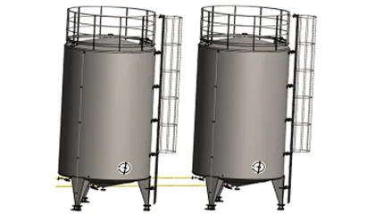 Inox Edible Oil Tank 70T Vegetable Oil Depot For Processing Oil