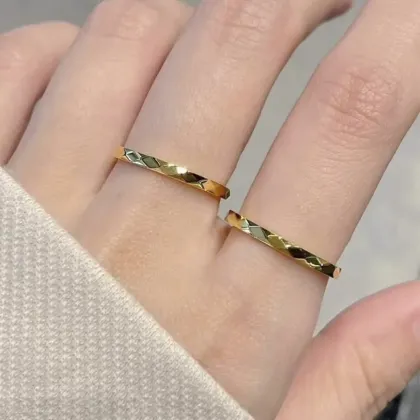 High End Prismatic Titanium Steel Waterproof Non Oxidizing Ring