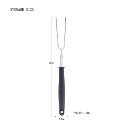 Wholesale Telescopic Campfire BBQ Marshmallow Roasting Sticks and Barbecue Forks with Silicone Handles