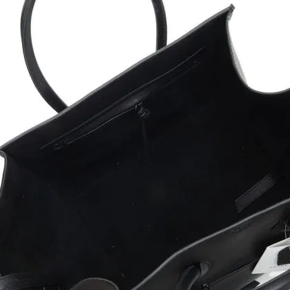 Phantom Black Soft Suede Leather Lining Celine Square Bag With11.8 * 11.1 * 9.5 Inches