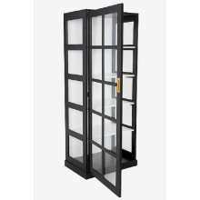 Solid Wood Display Cabinet With Glass Doors