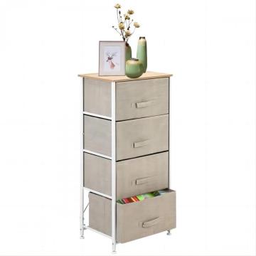 Modern Fabric 4 Drawers Storage