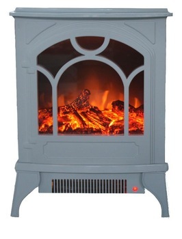 white fireplace