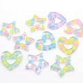 Popular Heart Star Shaped Resin Bead 100pcs/bag Charms For Girls Bedroom Ornaments Bracelet Necklace Bead Spacer