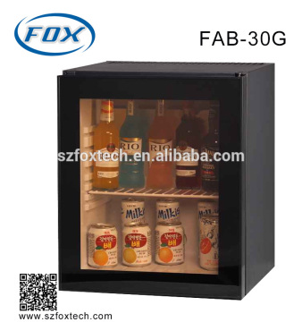 Popular 30 liter glass door mini bar fridge