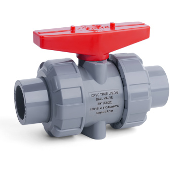 صمام كروي مزدوج بلاستيك CPVC مقاس 2 بوصة