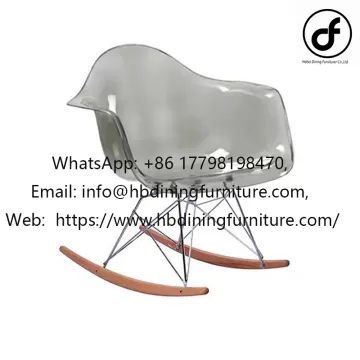 Acrylic translucent plastic swing dining chair
