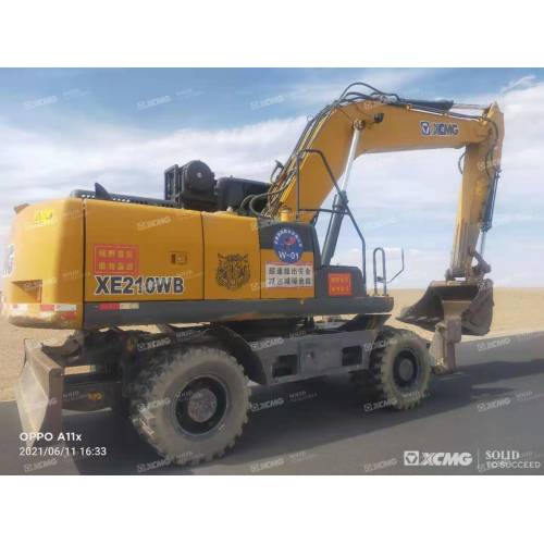 XCMG 20 toneladas Utilizou a escavadeira com rodas XE210WB