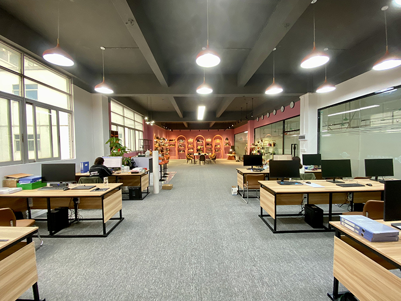 OMTER leather goods sample room and office